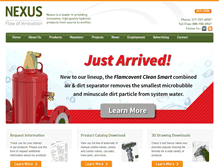 Tablet Screenshot of nexusvalve.com